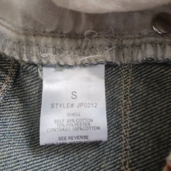 Oli & Hali Dawn Patchwork Wide Straight Jeans Size Small Mixed Media, Retro Edgy - Picture 15 of 16